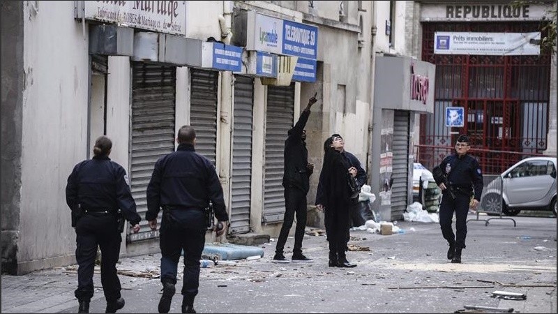 Una imagen de la redada en Saint Denis. 