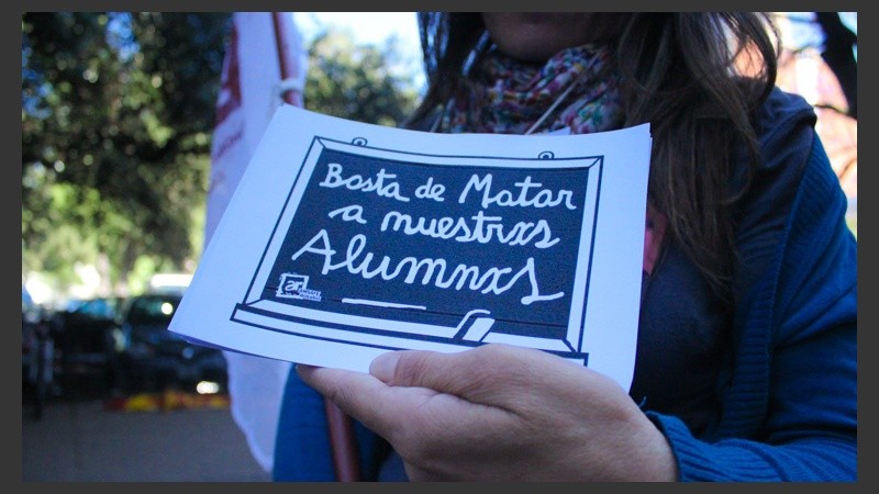 El gremio Amsafé también estuvo presente. (Rosario3.com)