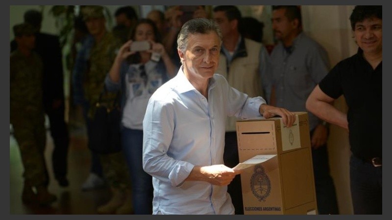 Macri votó en Palermo y habló. 