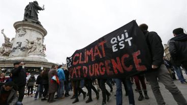 La manifestación en París culminó con incidentes.