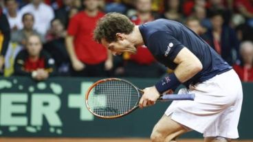El tenista británico Andy Murray celebra su victoria ante el belga Ruben Bemelmans, en uno de los encuentros del último sábado.