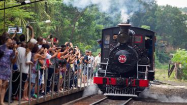 Viajar en tren por los bosques de Brasil, una alternativa para muchos turistas. (EFE)