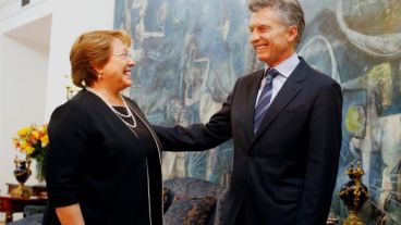 La presidenta de Chile recibió a Mauricio Macri.