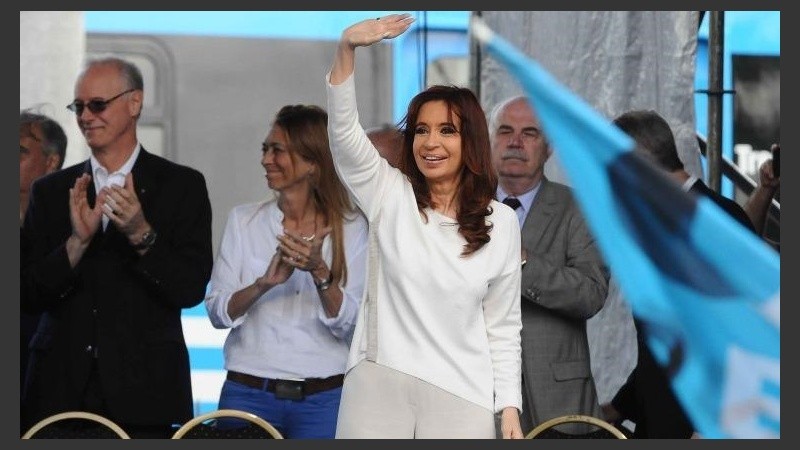 La presidenta durante un acto este sábado, antes del chequeo.