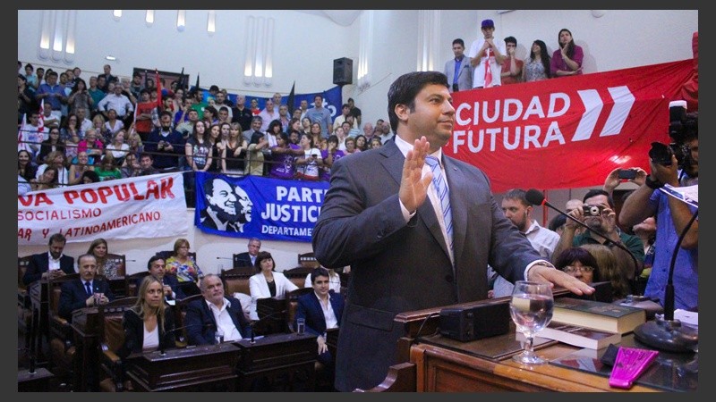 Gabriel Chumpitaz del Pro, otro de las caras nuevas en el Concejo. (Alan Monzón/Rosario3.com)