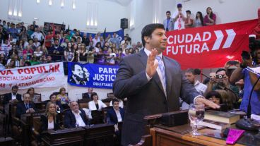 Gabriel Chumpitaz del Pro, otro de las caras nuevas en el Concejo. (Alan Monzón/Rosario3.com)