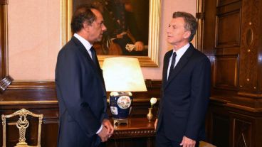 Macri recibió a Scioli en la casa de gobierno.