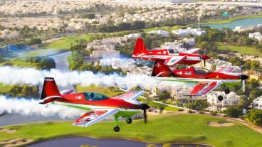 Uno de los mayores atractivos: acrobacia aérea. (Facebook: FAI World Air Games Dubai)