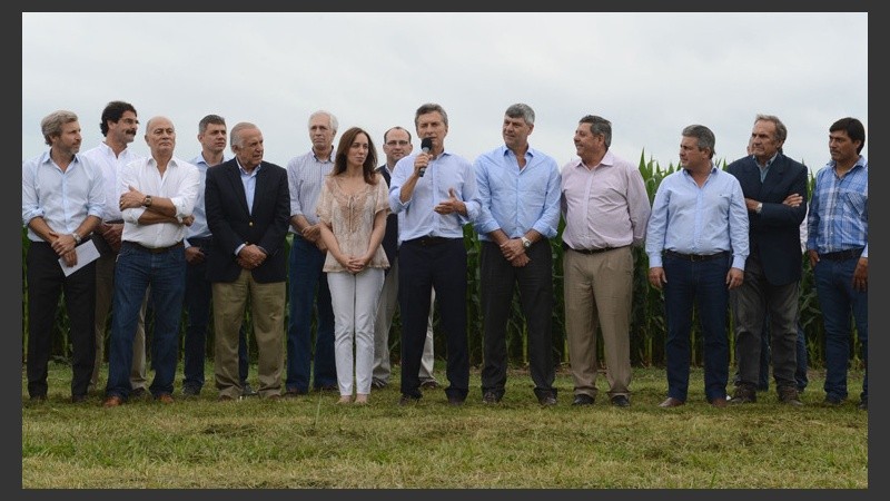 Macri realizó en anuncio junto al ministro de Agroindustria.