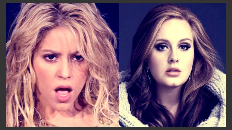 “Million years ago”, de Adele, y “Hay amores”, de Shakira; los dos temas en pugna.