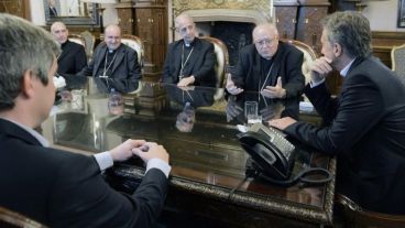 La reunión con la Conferencia Episcopal fue en el despacho presidencial.