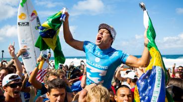 El brasileño festejando el título mundial. (EFE)