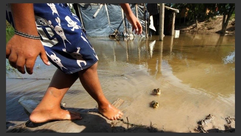 El río Paraná llegó a nivel de alerta en el puerto de Santa Fe y en Reconquista todo un barrio corre peligro.