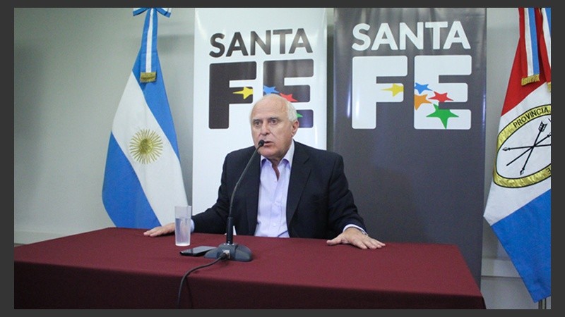 La conferencia del gobernador Lifschitz este lunes.