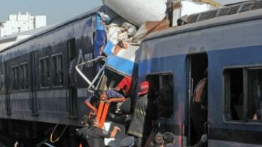 El tren “chapa 16” de la línea Sarmiento chocó el 22 de febrero del 2012.