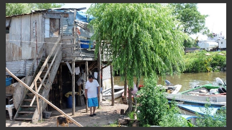 La zona del Mangrullo, donde viven 30 familias.
