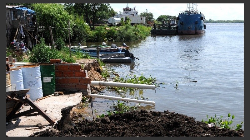 La zona del Mangrullo, donde viven 30 familias.
