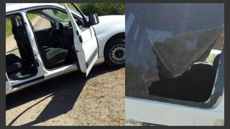 El vehículo en el que viajaban Schillaci y los hermanos Lanatta.