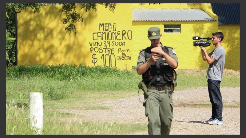 Postal de un sector del improvisado centro de operaciones en Franck. (Alan Monzón/Rosario3.com)