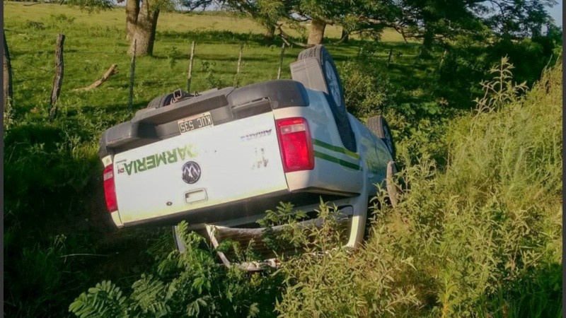 La camioneta Amarok que fue ploteada como una de Gendarmería.