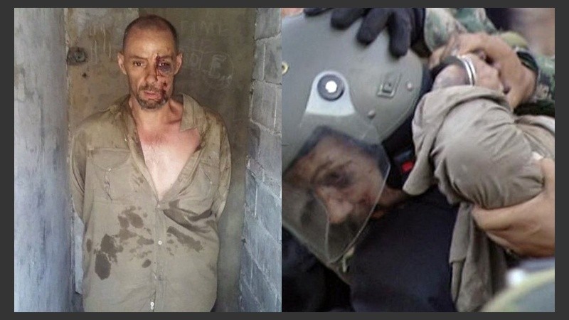 Martín Lanatta tras la detención y al dejar Cayastá.