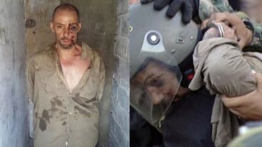 Martín Lanatta tras la detención y al dejar Cayastá.