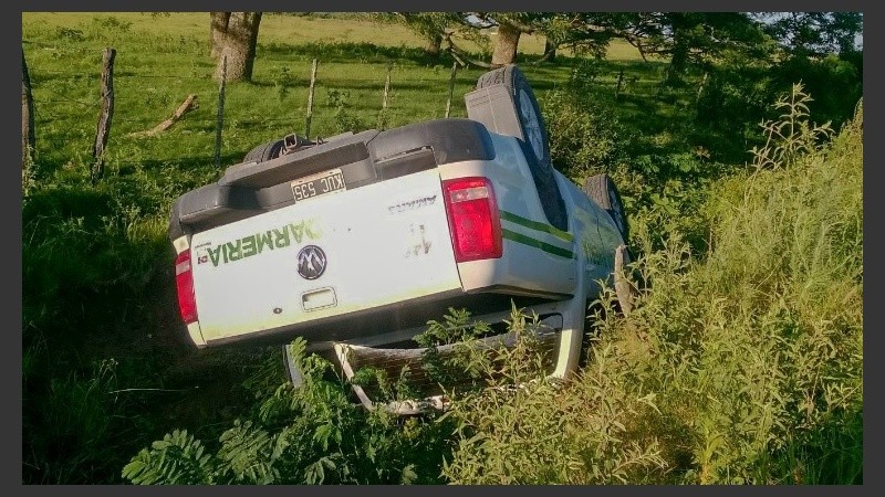 Momento de quiebre. El vuelco de la camioneta permitió atrapar al primero, Martín Lanatta.