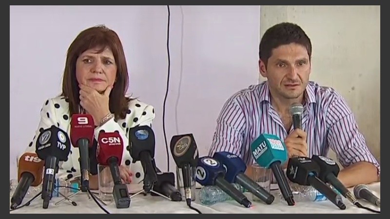 Bullrich y su par provincial, Maximiliano Pullaro, hablaron desde Helvecia.