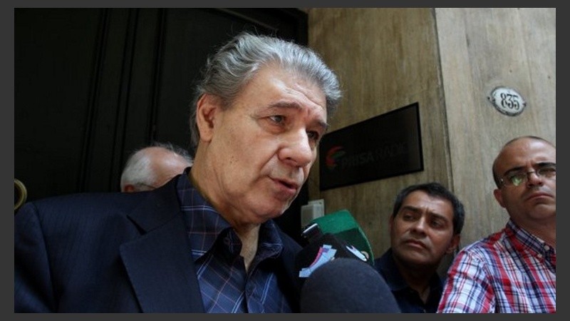 Morales este lunes al salir de la radio.