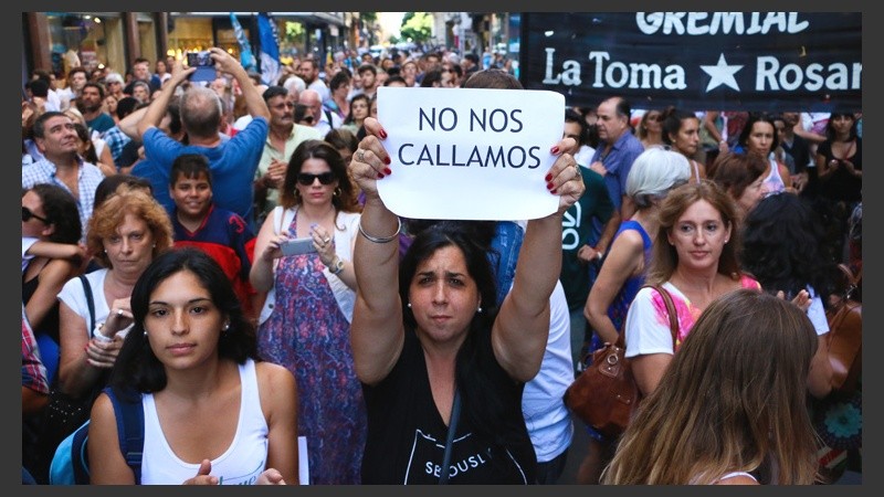 Los manifestantes repudiaron el ataque 