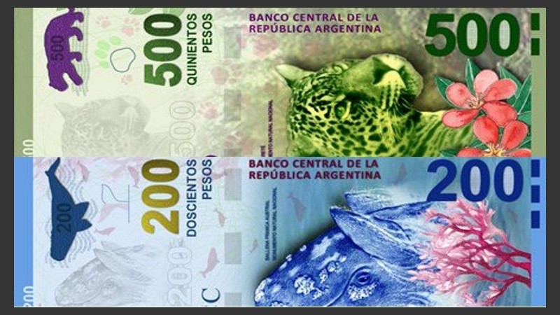 Los bocetos de los nuevo billetes.