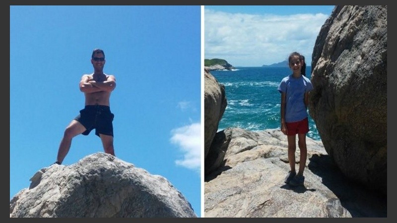 Padre e hija fotografiados en Brasil. 