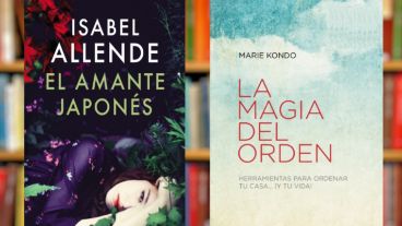 Las portadas de “El amante japonés”, de Isabel Allende, y  “La magia del orden”, de Marie Kondo.
