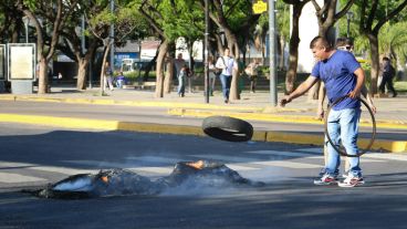 Piquete de taxista en la Terminal.