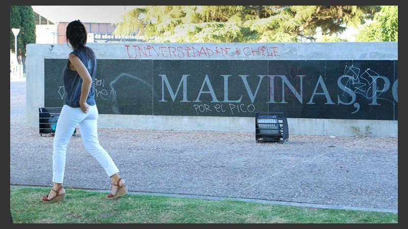 Pintadas y escrituras en el Parque Nacional a la Bandera.