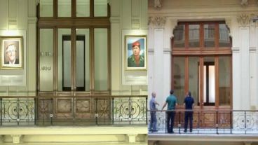 El antes y el después en la Casa Rosada.