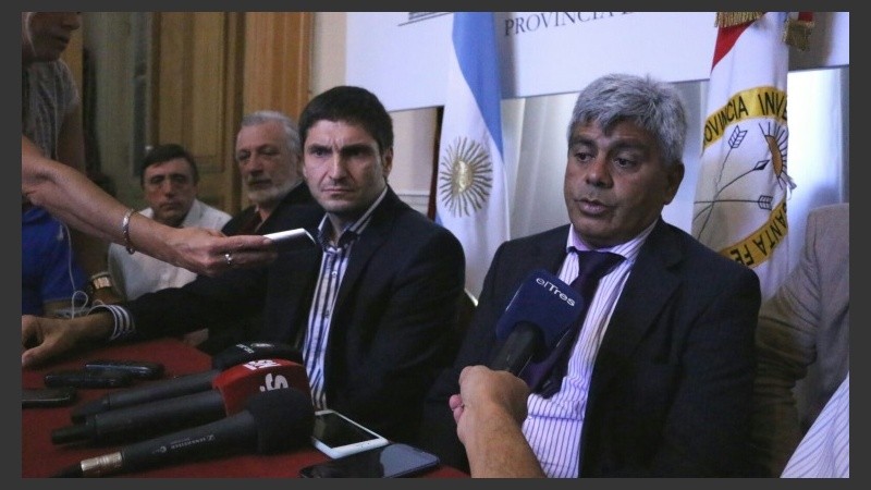 El fiscal Baclini, aquí junto al ministro Pullaro. 