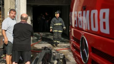 Incendio en pleno centro rosarino.