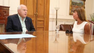 El encuentro se desarrolló en el despacho del mandatario en Rosario.