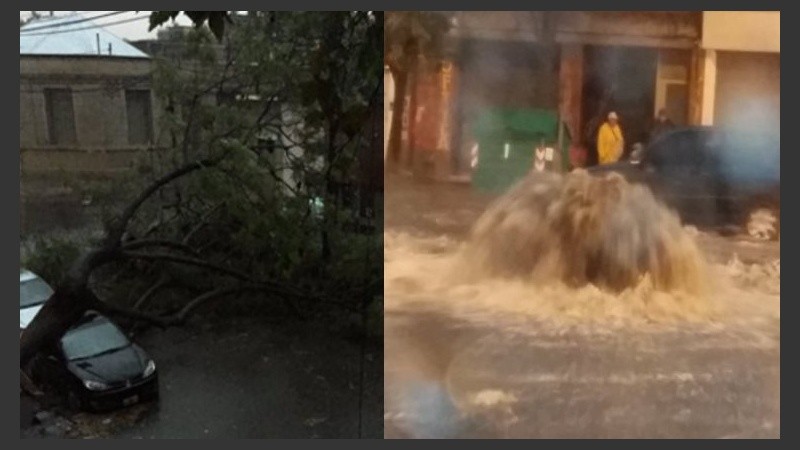 Imágenes de la tormenta registrada por usuarios de Twitter.