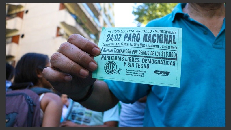 El Paro Nacional lanzado por ATE tuvo alta adhesión. (Alan Monzón/Rosario3.com)