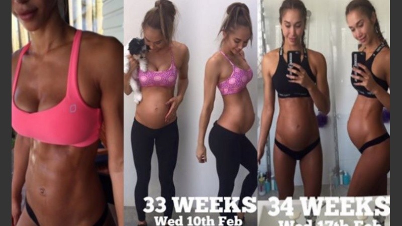 Los cambios en el cuerpo de la joven mamá. 