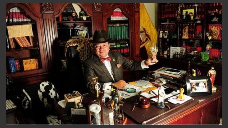 Vanegas y Cortázar en su despacho de Guayaquil.