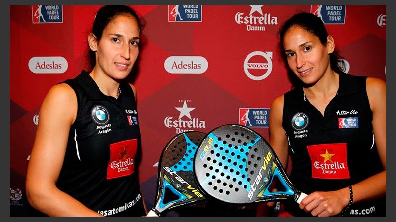 Las gemelas aragonesas Mapi y Majo, María Pilar y María José Sánchez Alayeto, campeonas del mundo de Pádel.