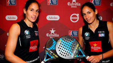 Las gemelas aragonesas Mapi y Majo, María Pilar y María José Sánchez Alayeto, campeonas del mundo de Pádel.