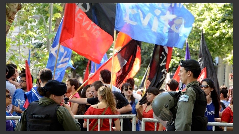 Las consignas en contra de Macri se hicieron ver. 