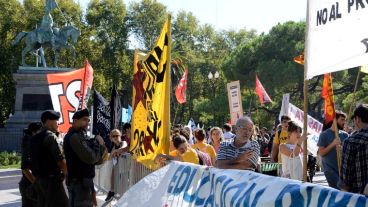 Las consignas en contra de Macri se hicieron ver.
