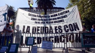 Las consignas en contra de Macri se hicieron ver.