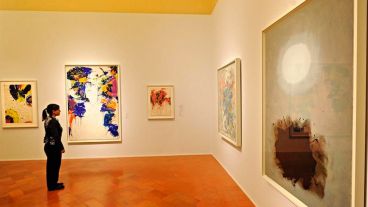 Vista general de la exposición "De Kandinsky a Pollock. El gran arte de los Guggenheim", en el Palazzo Strozzi de Florencia.
