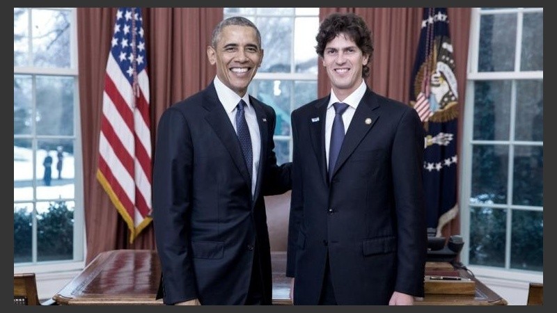 Martín Lousteau durante una visita a Estados Unidos antes de asumir el cargo de embajador al que ahora renunció.